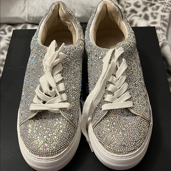 Betsey Johnson Shoes - Betsey Johnson Sparkling Crystal Sneakers